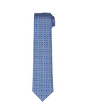 Corbata Cadena Cuadro Azul/Azul