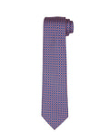 Corbata Cadena Cuadro Azul/Rosa