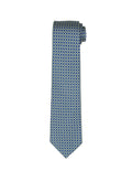 Corbata Cadena Cuadro Azul/Verde
