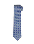 Corbata Cadena Cuadro Azul/Blanco