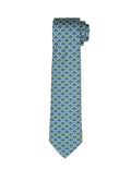 Corbata Palmeras Azul/Verde