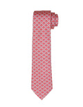Corbata Palmeras Rosa/Gris
