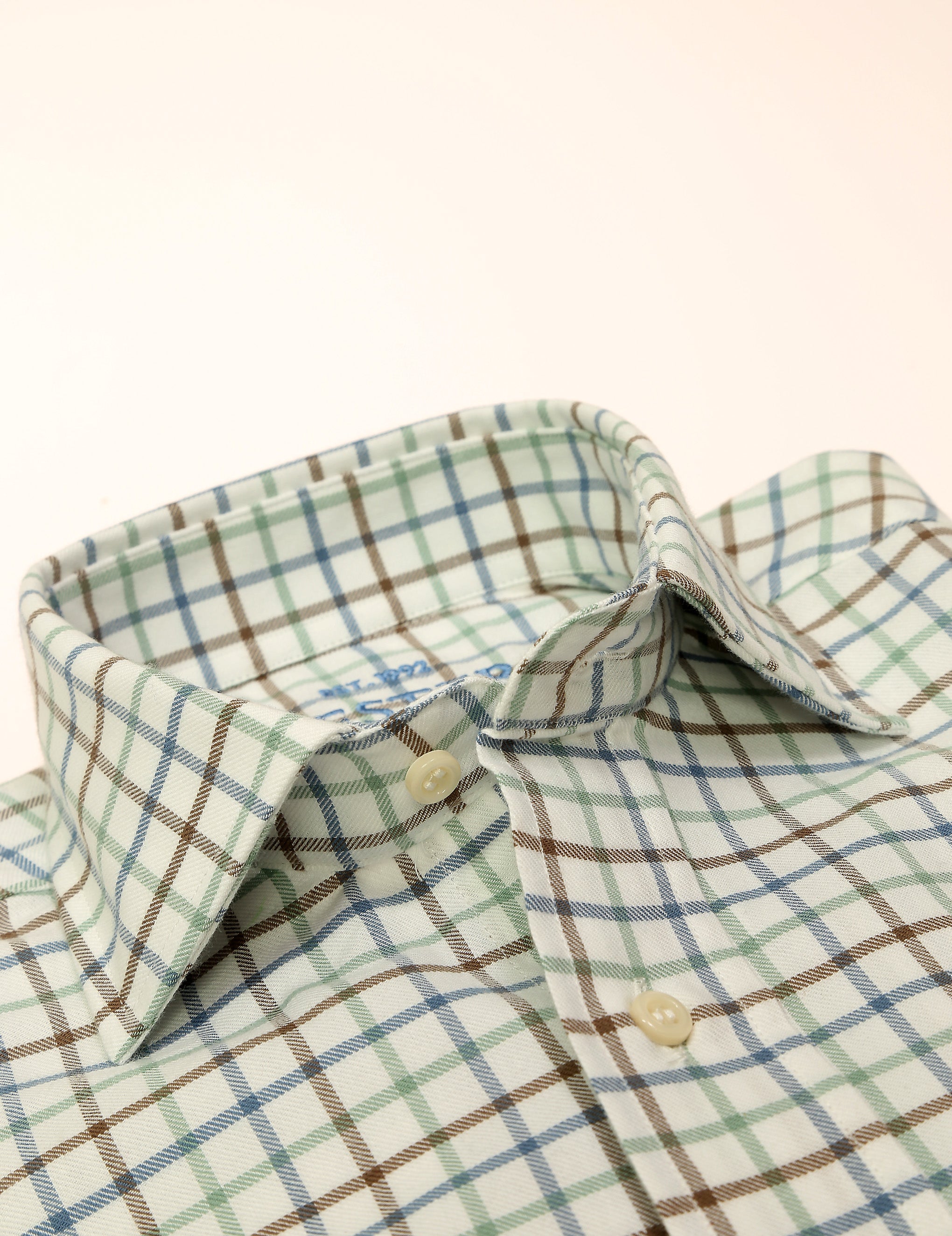 Camisa sport viela cuadro medio Azul/beige