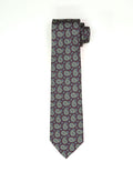 Corbata Paisleys Burdeos/Verde