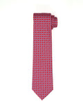 Corbata Cadena Cuadros Rojo/Azul