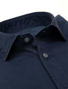 Camisa sarga tintada Azul oscuro