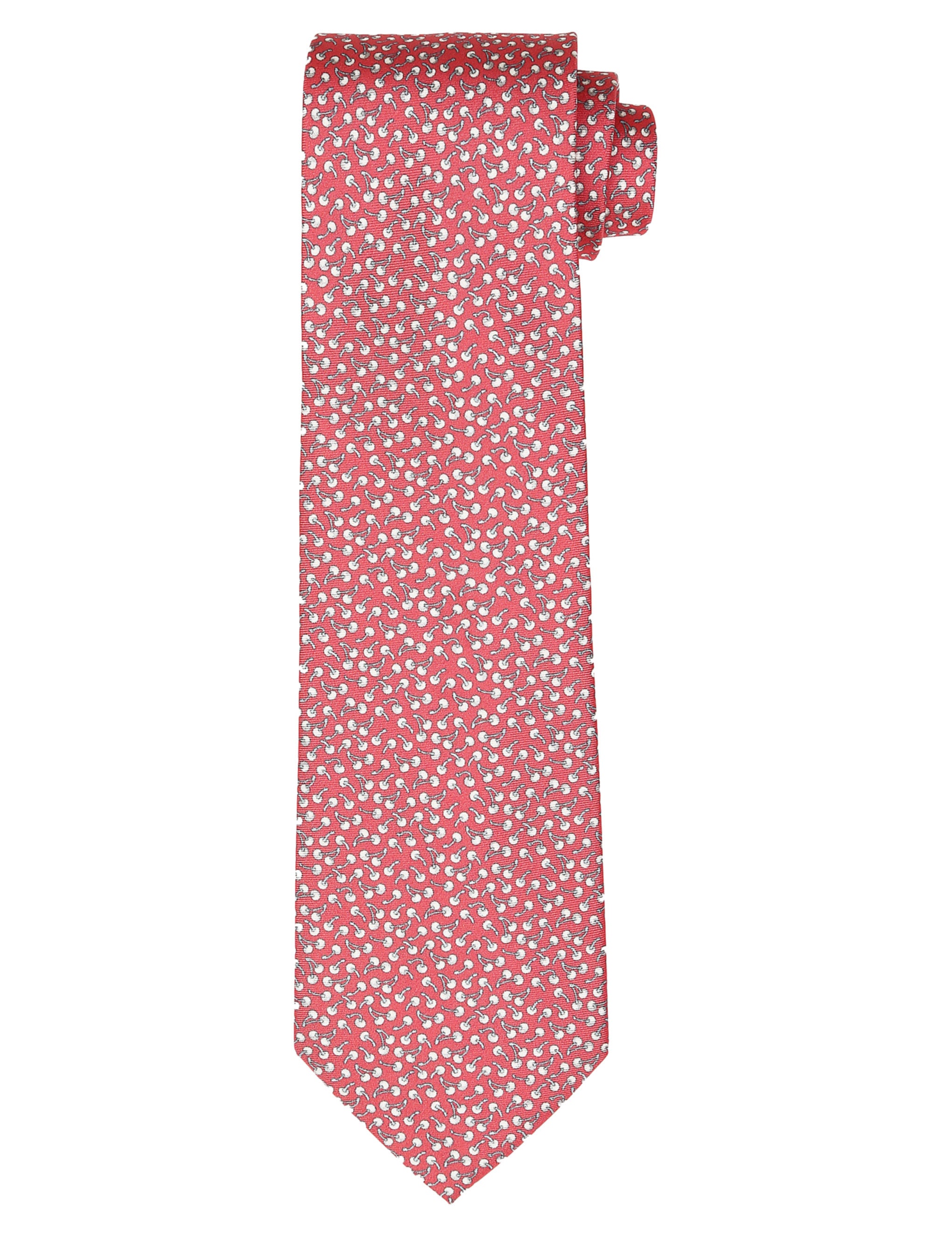 Corbata cerezas Rosa/gris