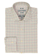 Camisa sport viela cuadro pequeño Azul/burdeos