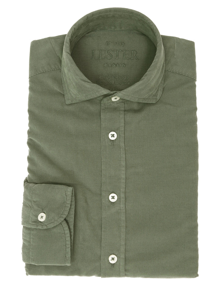 Camisa micropana tintada Kaki