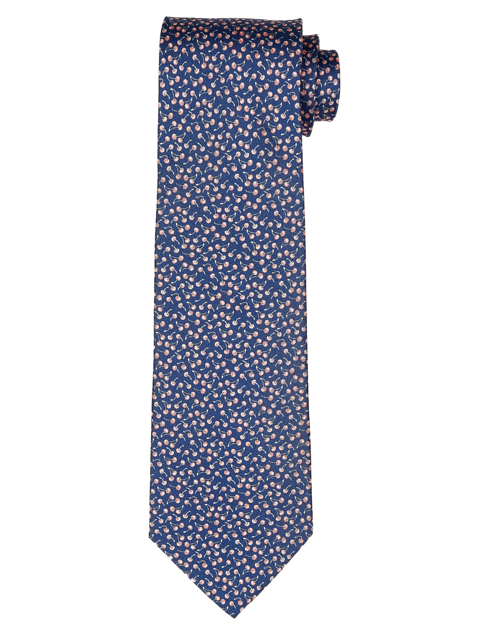 Corbata cerezas Azul/rosa