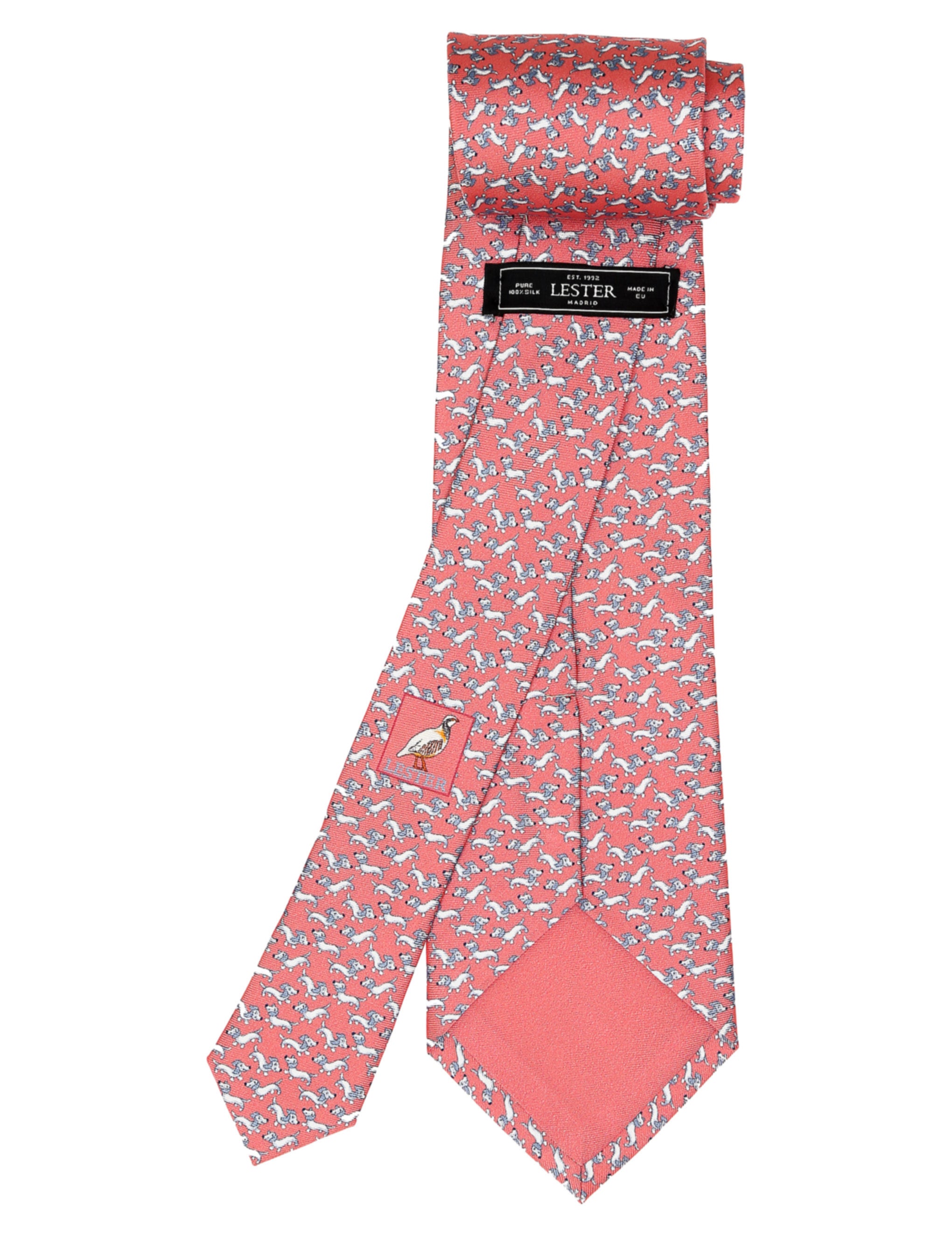 Corbata teckel Rosa/azul