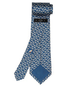 Corbata teckel Azul/gris