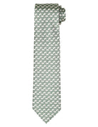 Corbata elefantes Verde/gris