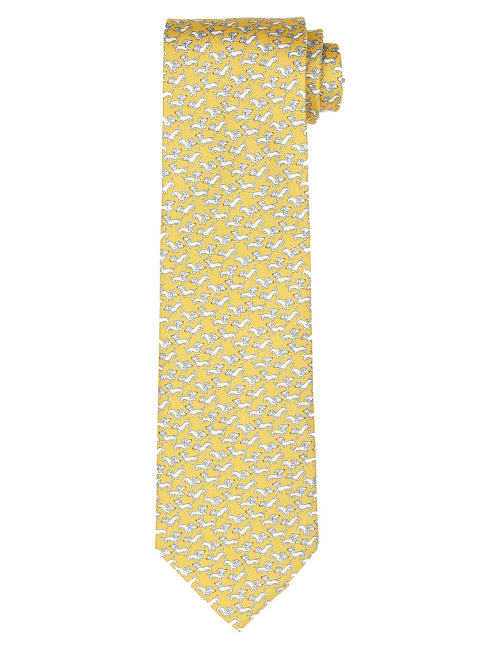Corbata teckel Amarillo/azul