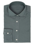 Camisa sarga tintada Azul medio