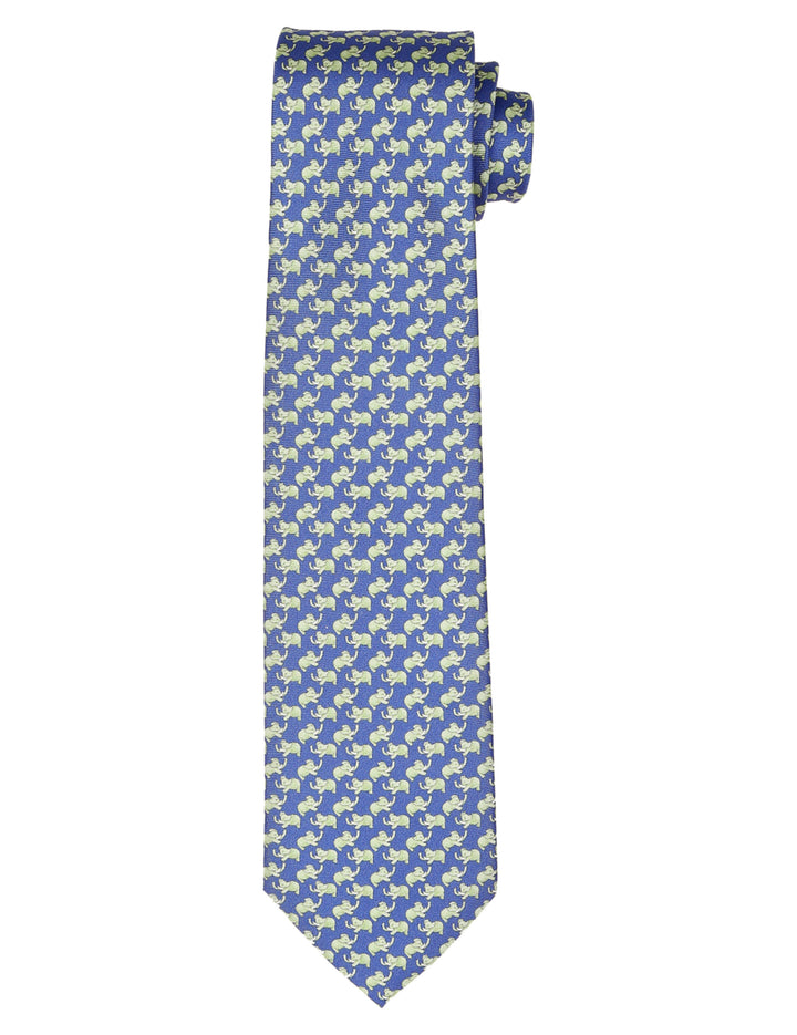 Corbata elefantes Azul/verde