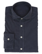 Camisa micropana tintada Azul medio