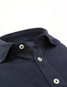 Camisa micropana tintada Azul medio
