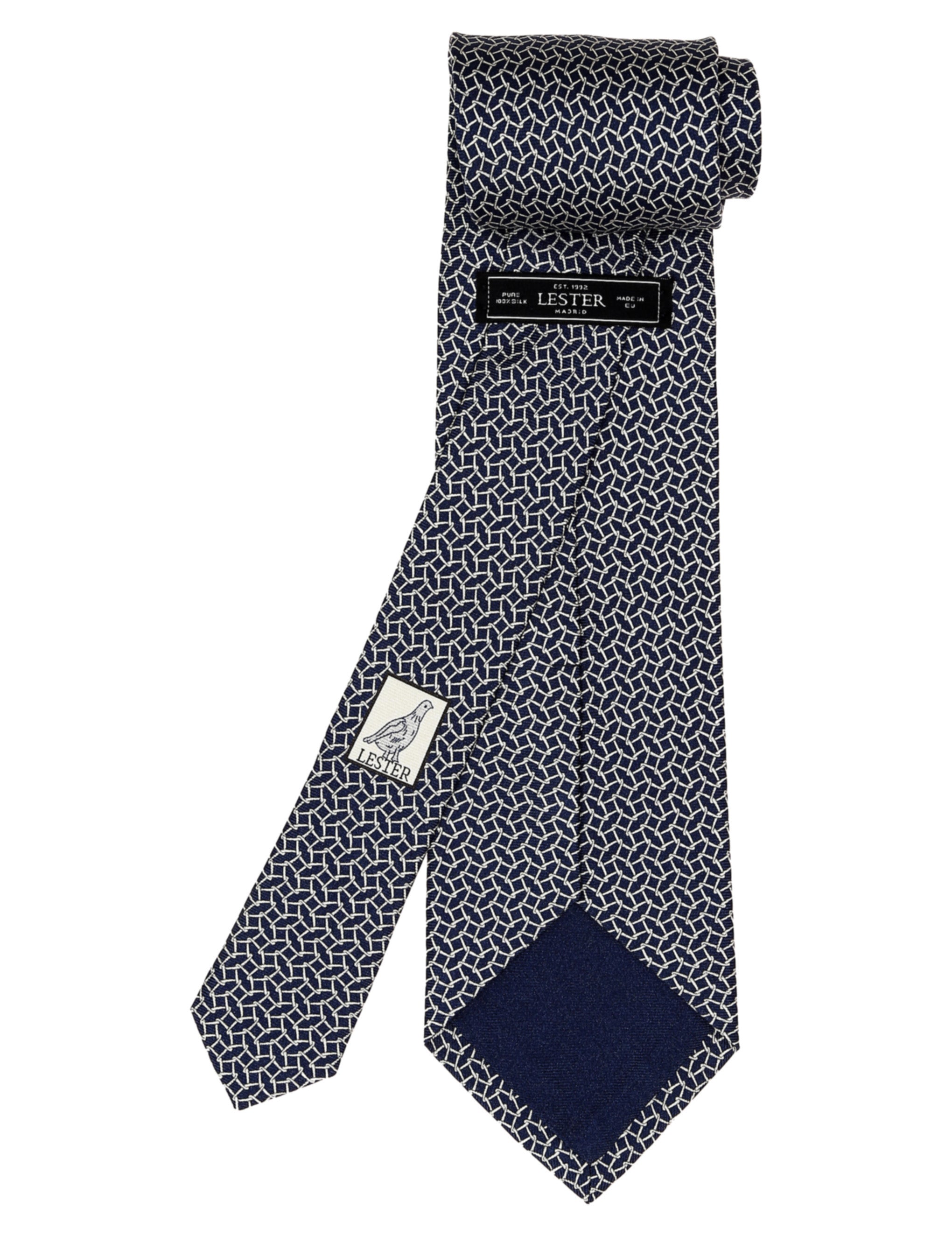Corbata prismas Azul/gris