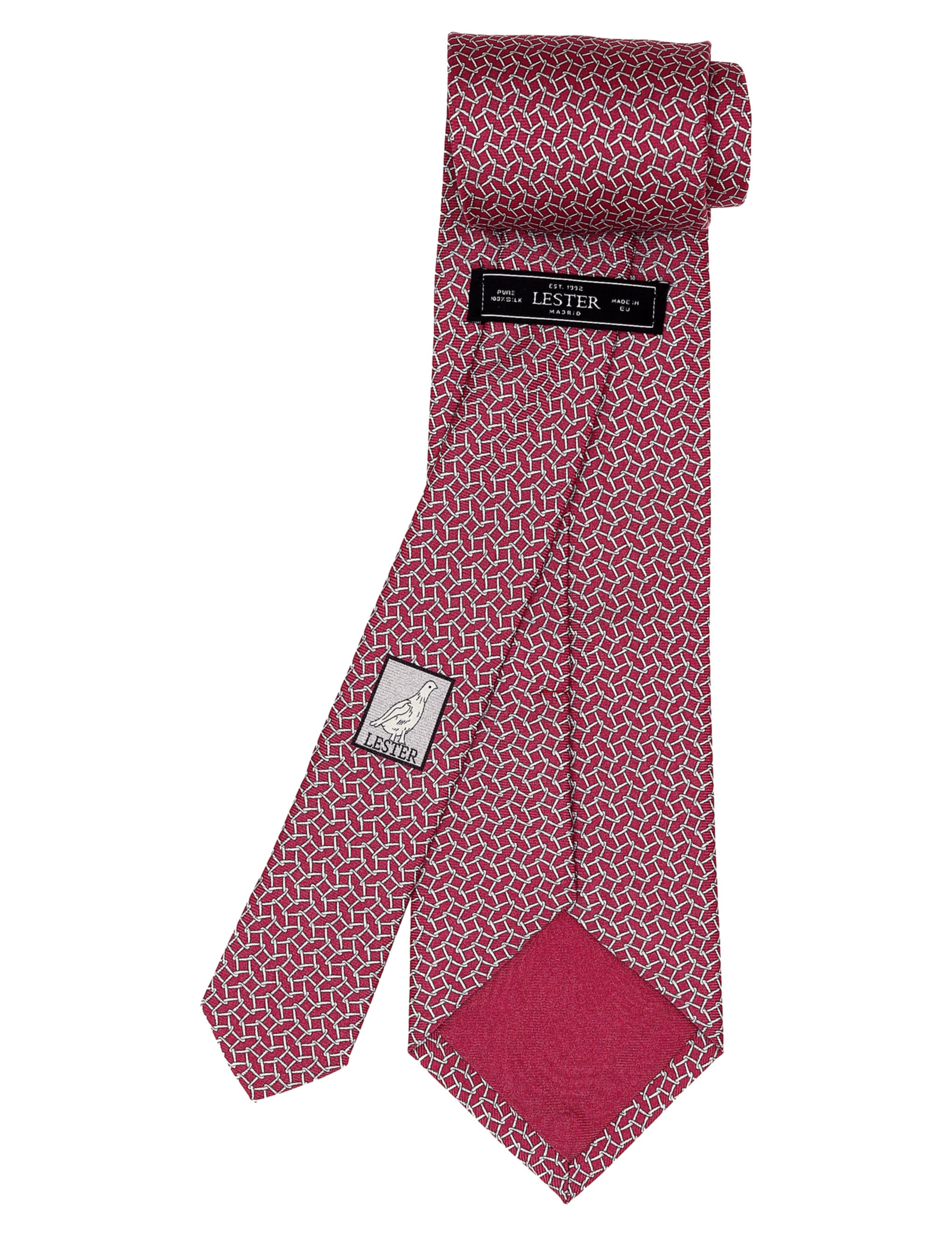 Corbata prismas Rosa/gris