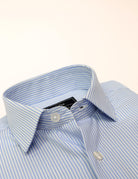 Camisa vestir raya ancha Azul