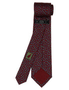 Corbata cashmeres pequeños 114burdeos verde