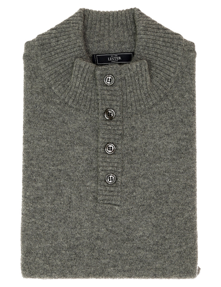Jersey botones lana Gris