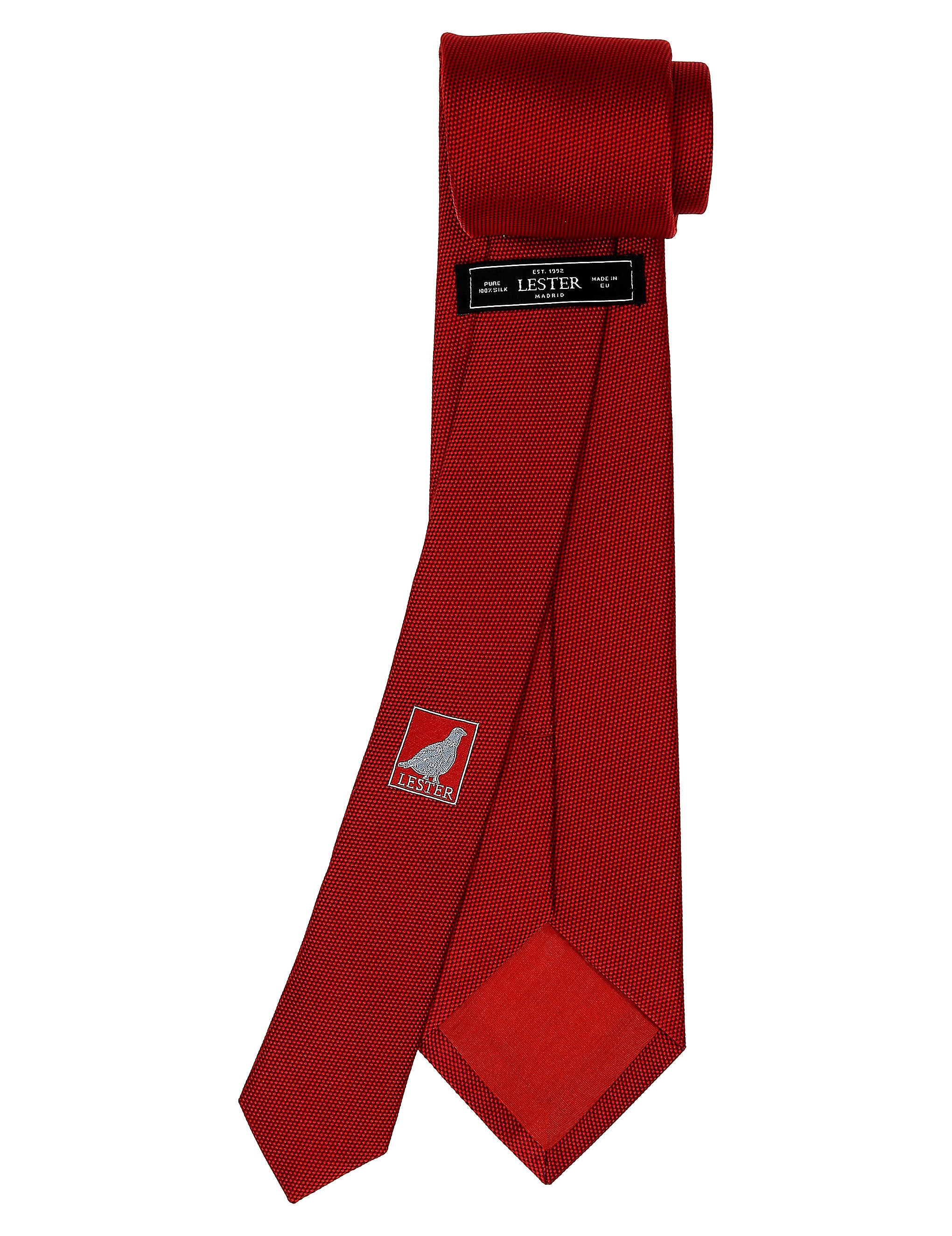 Corbata liso clasico Rojo