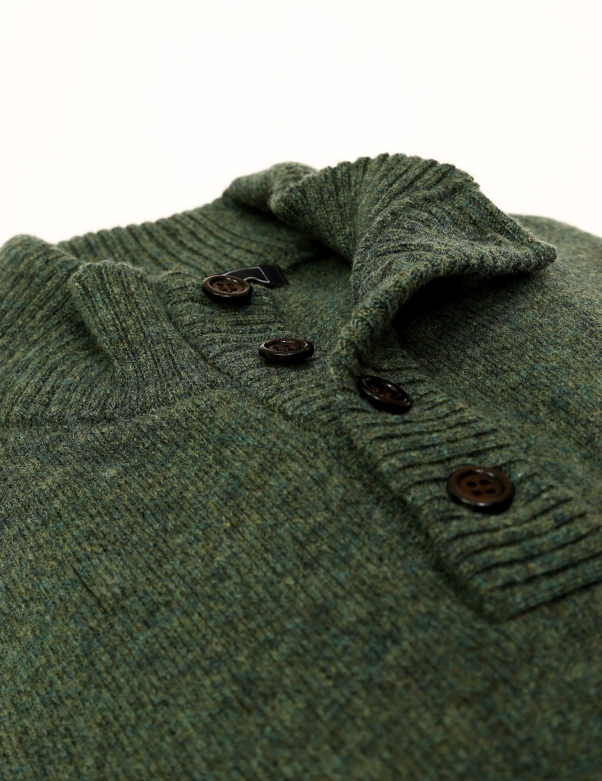 Jersey botones lana Verde