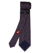 Corbata cashmeres pequeños Azul/rojo