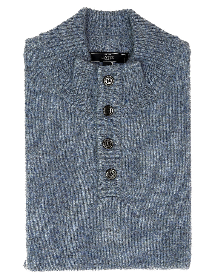 Jersey botones lana Azul