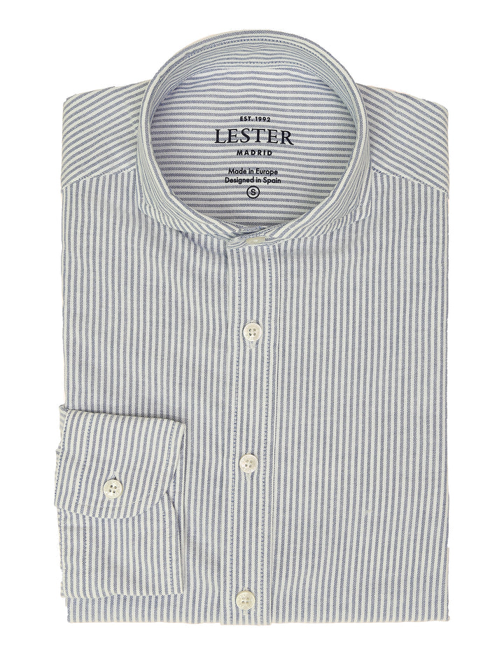 Camisa sport oxford raya fina Azul
