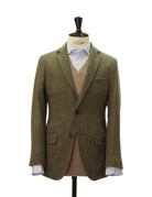 Chaqueta tweed sarga Verde