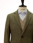 Chaqueta tweed sarga Verde