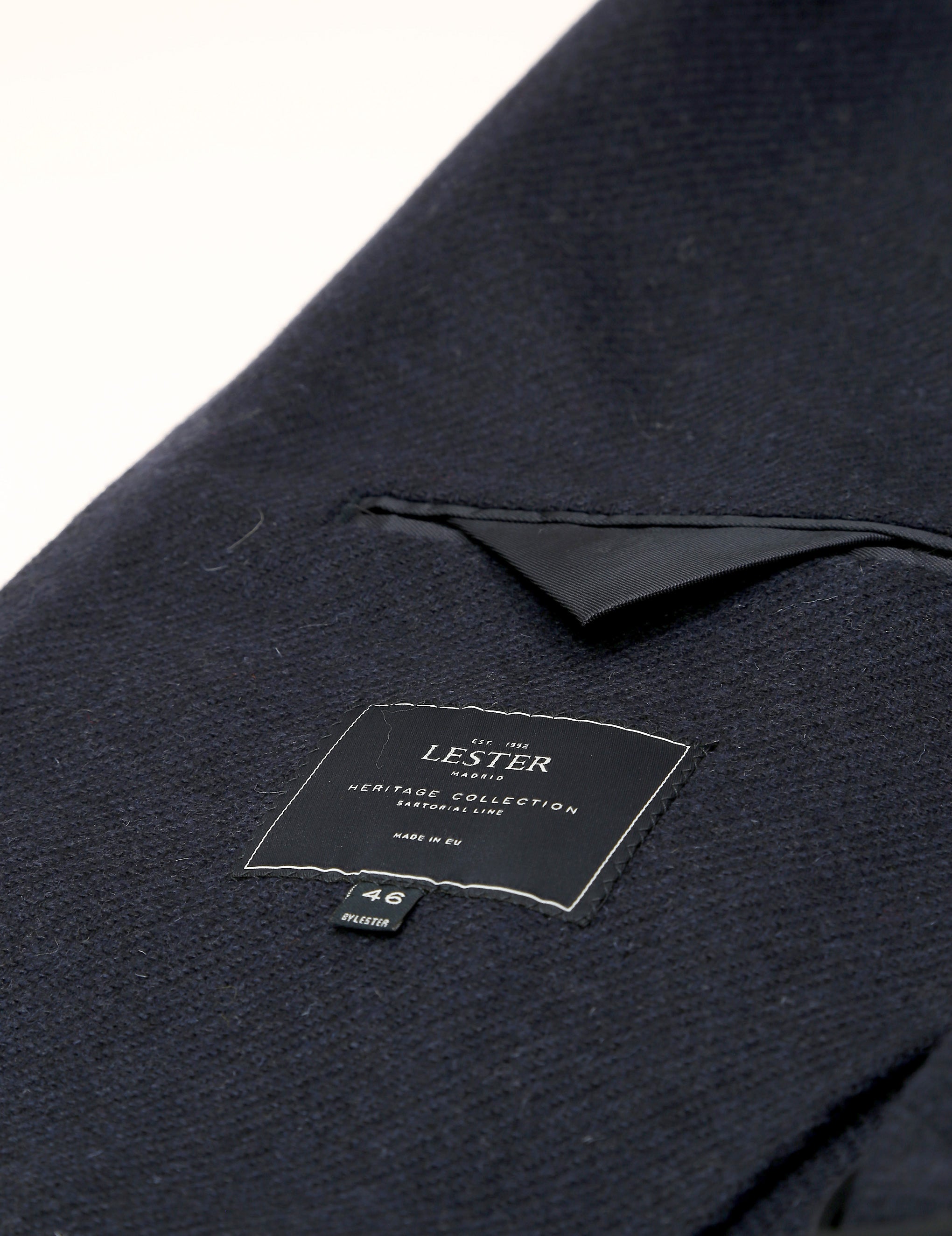 Chaqueta tweed sarga Azul