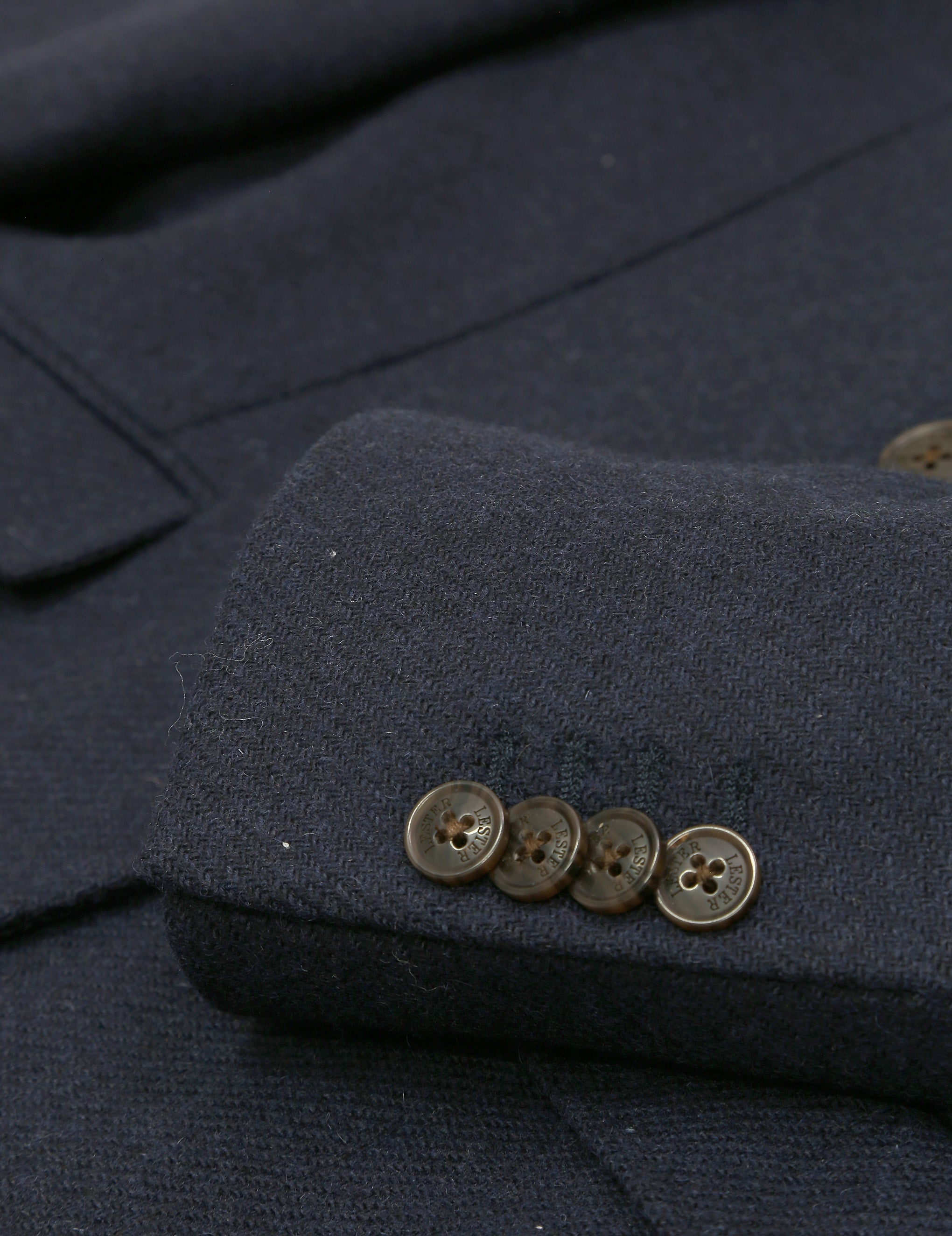 Chaqueta tweed sarga Azul