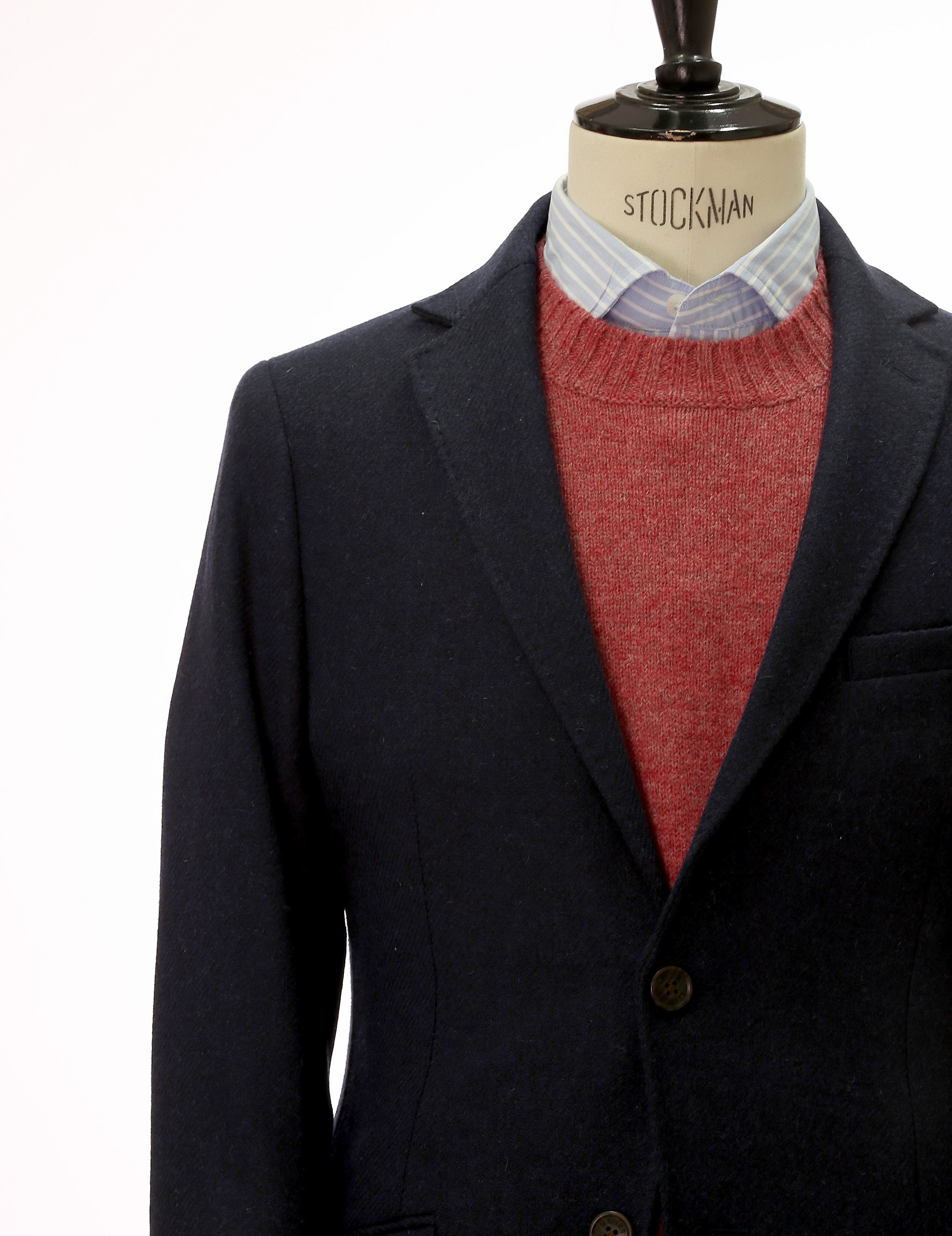 Chaqueta tweed sarga Azul
