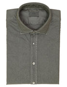 Camisa oxford tintada Gris