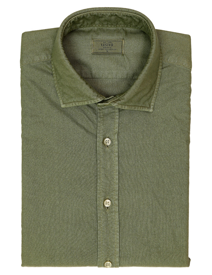 Camisa oxford tintada Kaki
