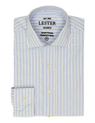 Camisa sport lavada  raya media Azul