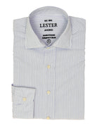 Camisa sport lavada  raya fina Azul