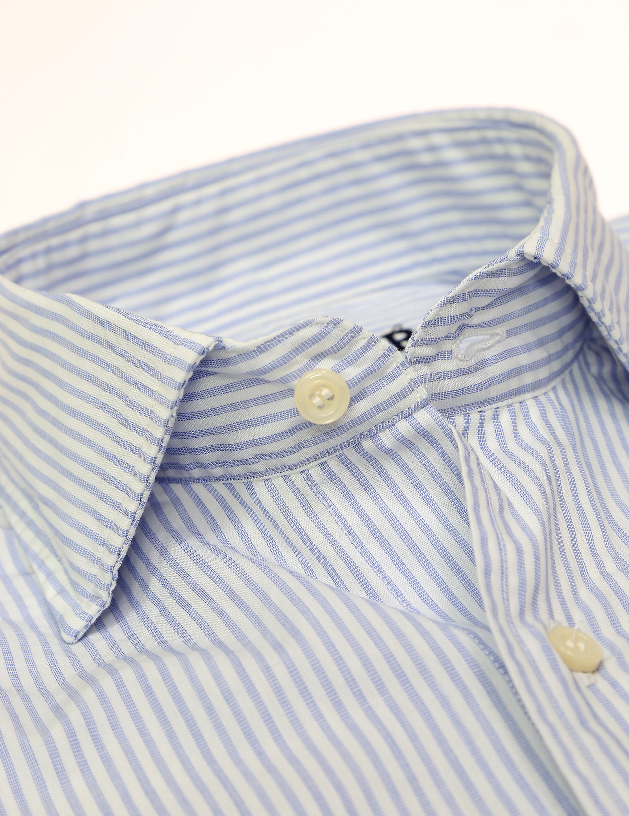 Camisa sport lavada  raya fina Azul