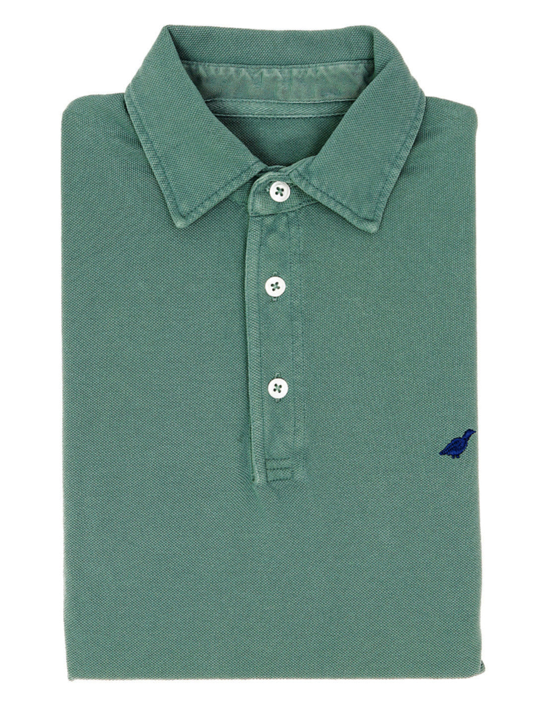 Polo pique manga larga Verde oscuro