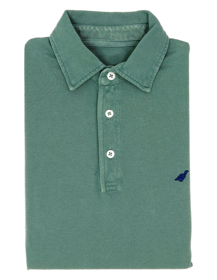 Polo pique manga larga Verde oscuro