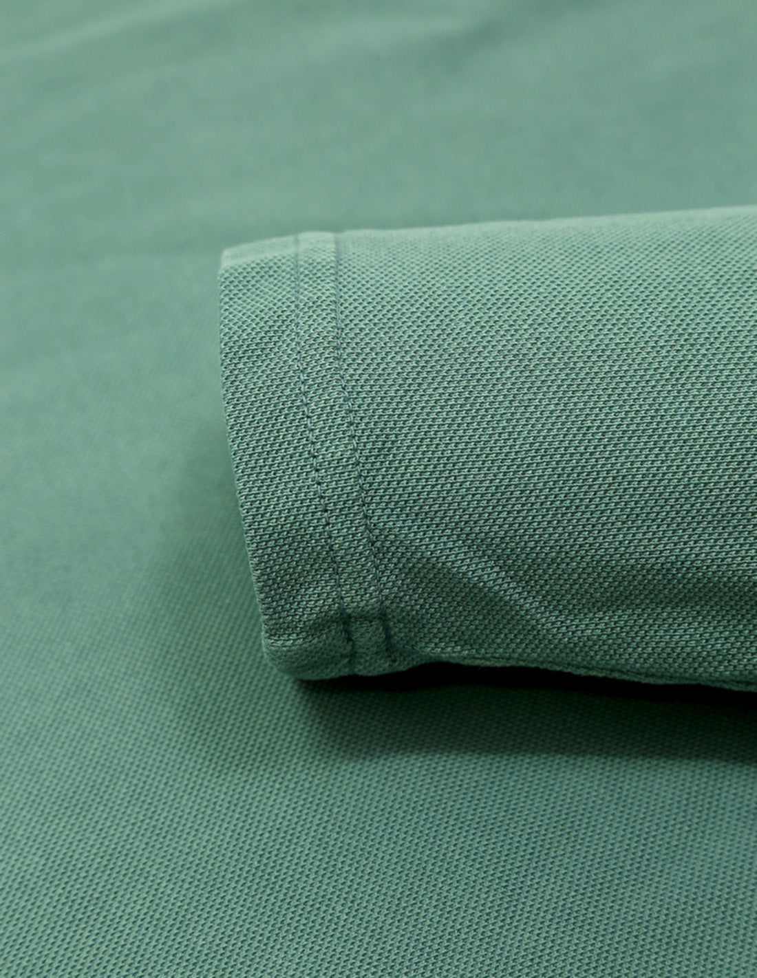 Polo pique manga larga Verde oscuro