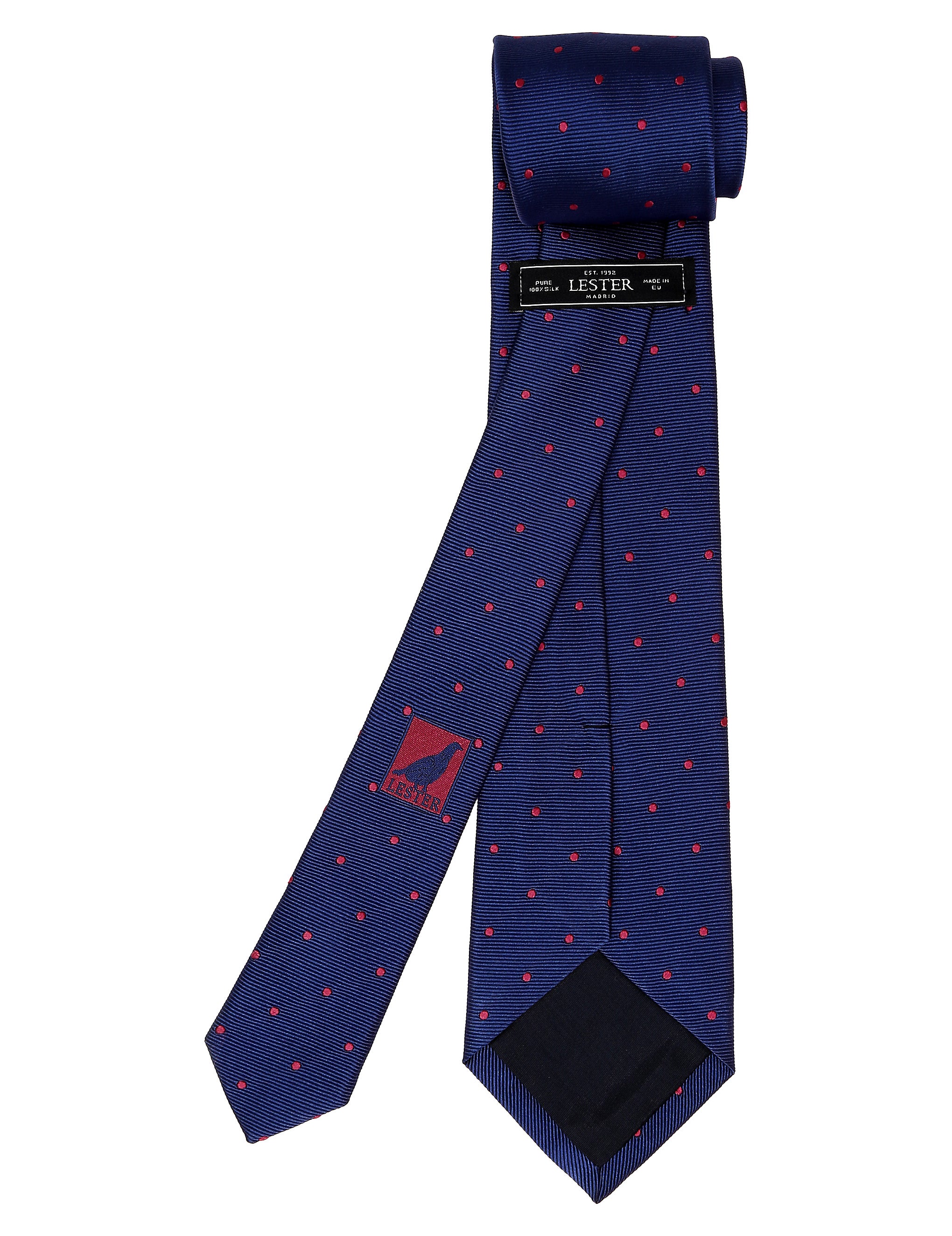 Corbata lunares Azul/rosa