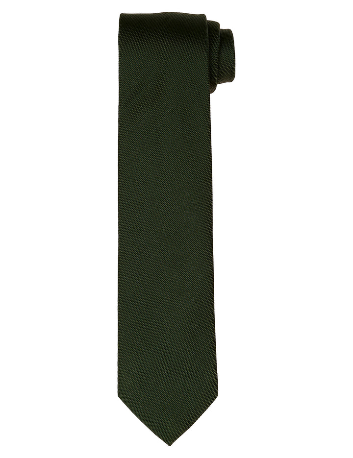 Corbata liso clasico Verde oscuro