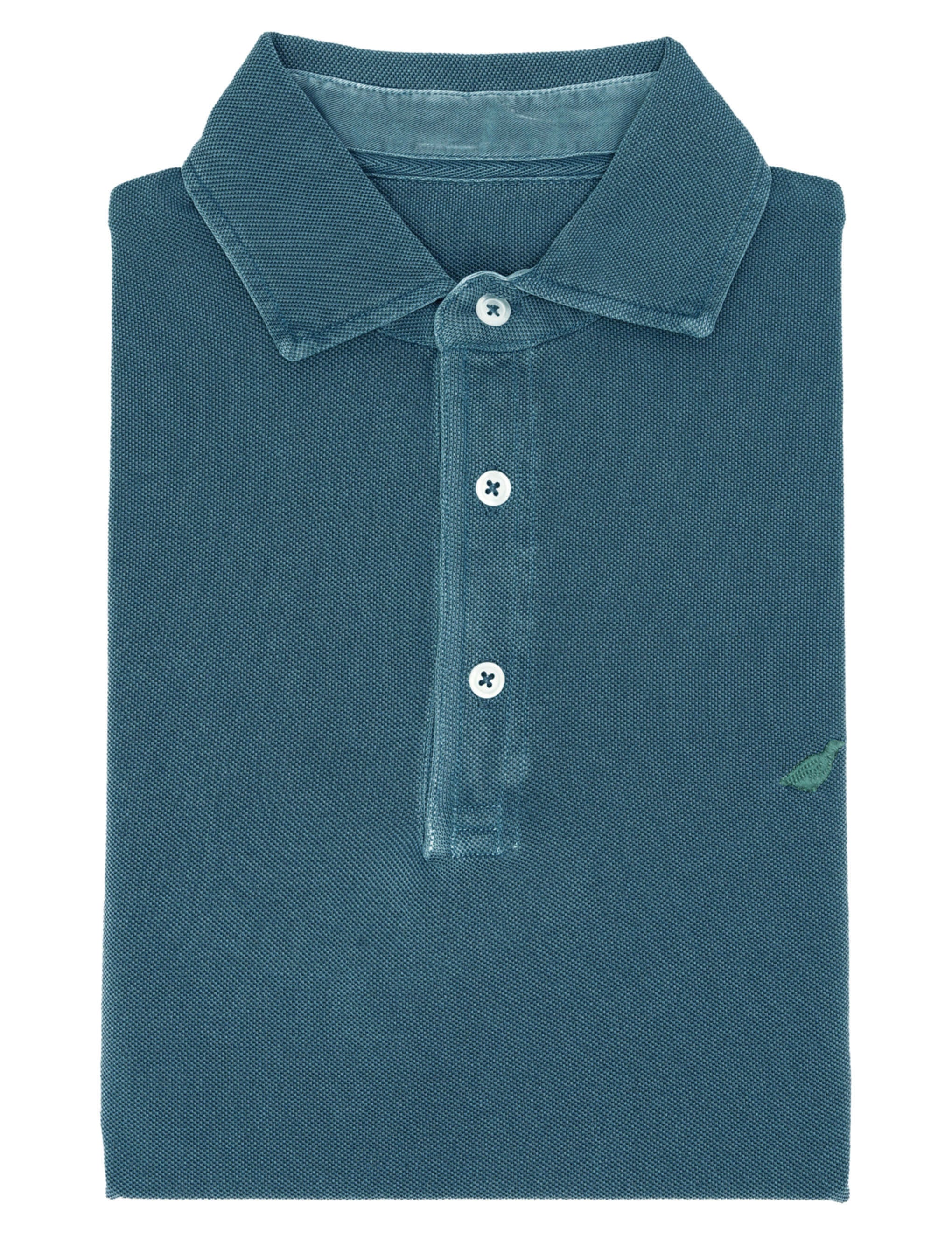 Polo pique manga larga Azul oscuro