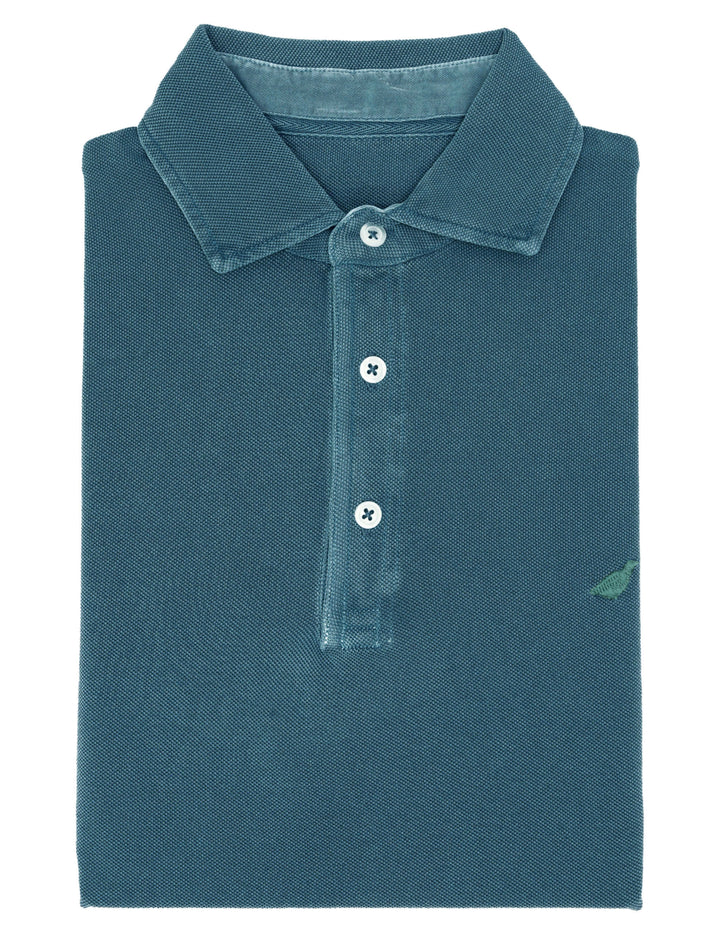 Polo pique manga larga Azul oscuro