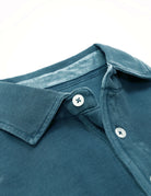 Polo pique manga larga Azul oscuro